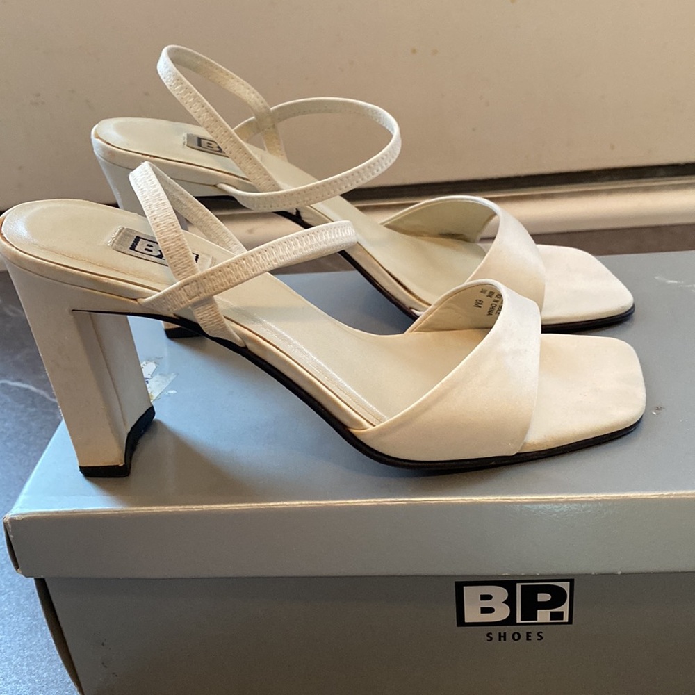 Nordstrom/White Strappy Dress Heels